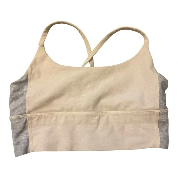 Vuori Aspire Elevation Bra Tank Dune Heather Women’s Size M Workout Shorts - Picture 2 of 5